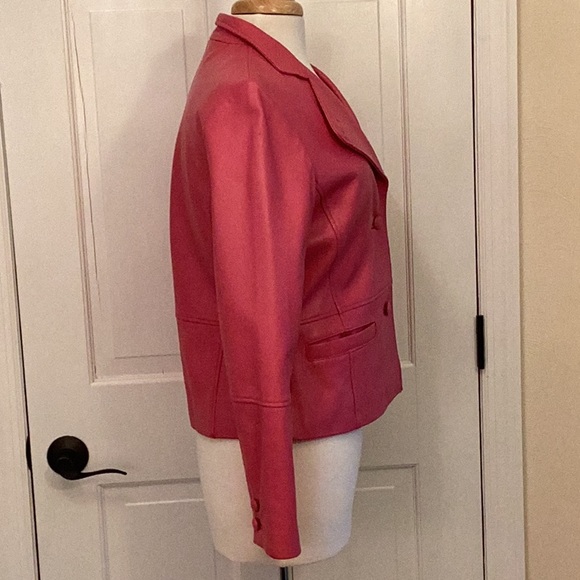 Sue Bristol Size 8 Pink Leather Jacket. - Picture 7 of 13